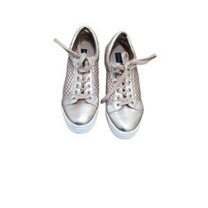 Steve madden Neo napa ROSE Gold Textured Lace-Up Womens Sneakers - Size 7.5- Sty